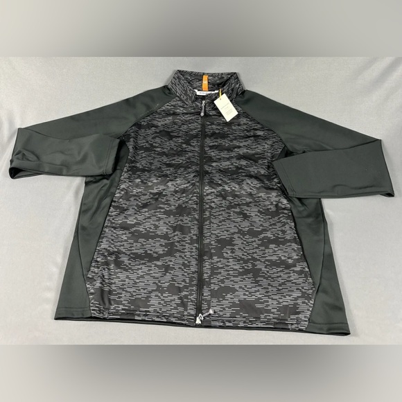 Peter Millar Golf Jacket Crown Sport Merge Elite Camo Print XL Black Polyester